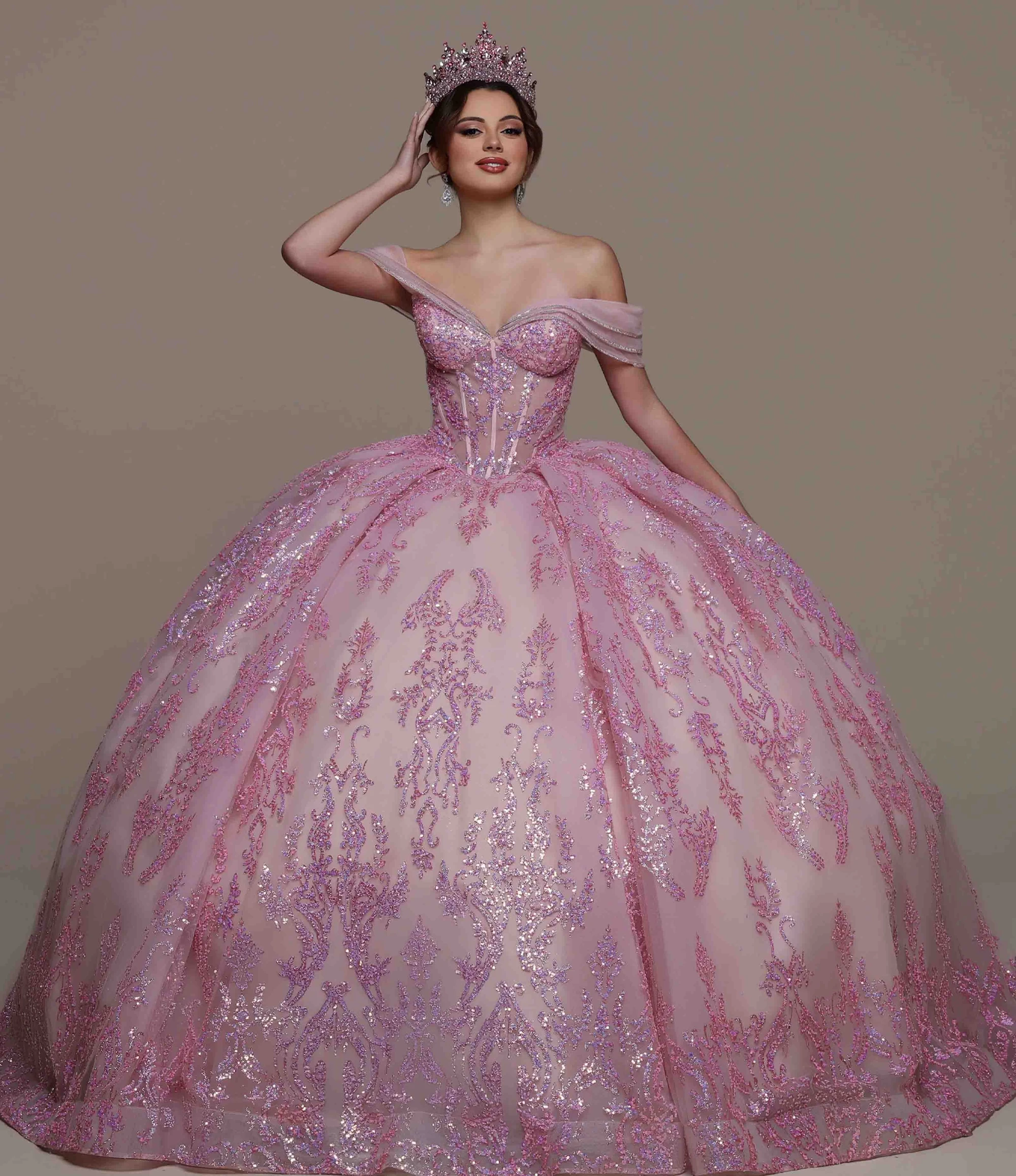 Model wearing a Q by Davinci dress