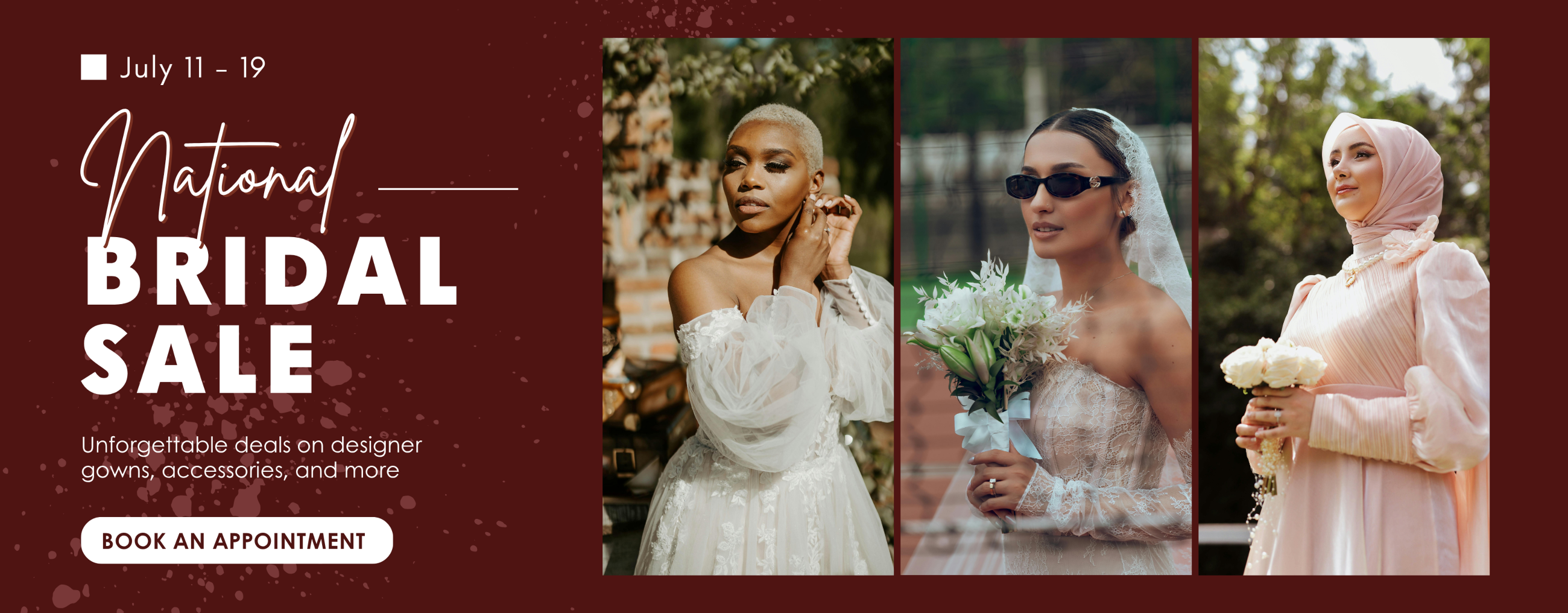 National Bridal Sale 2026 Desktop Banner