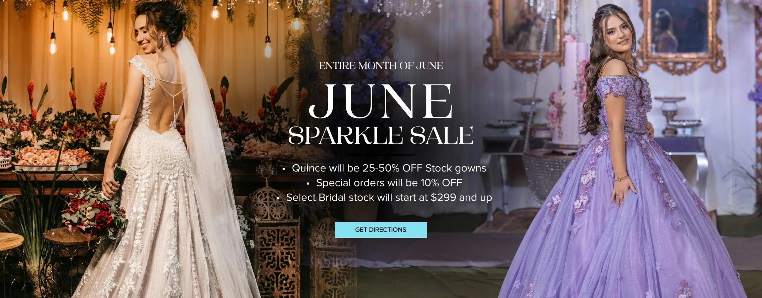 June bridal and quinceanera sale at Bridal Quince by Elodia