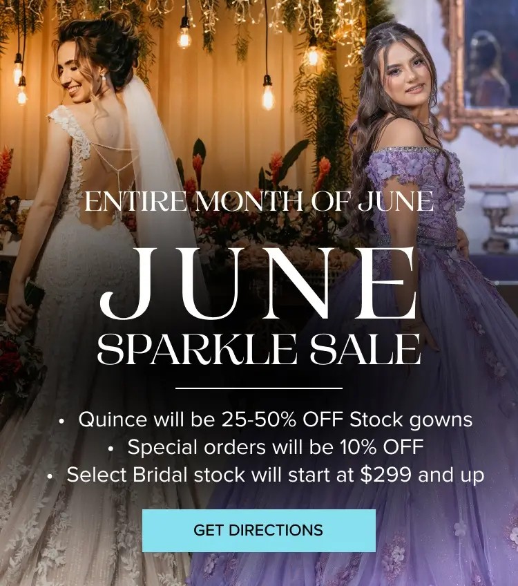 June bridal and quinceanera sale at Bridal Quince by Elodia