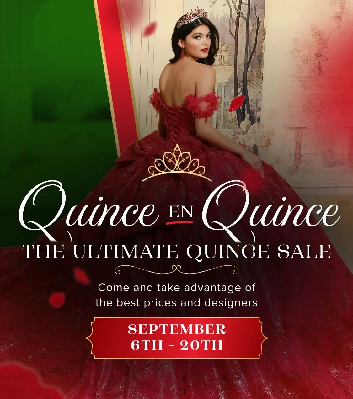 Quince en quince sale banner